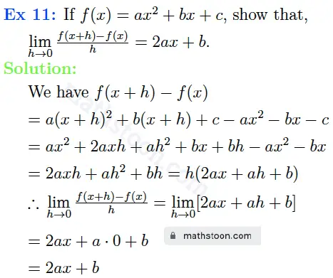 sn dey-11-limits-solution-vsatq-Ex 11