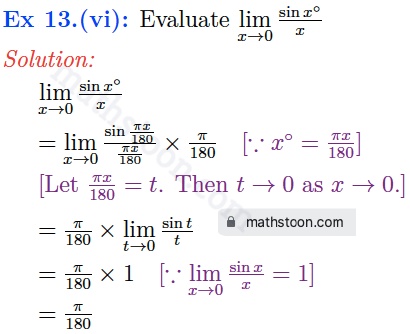 sn dey-11-limits-solution-vsatq-Ex 13.(vi)
