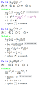 SN Dey Class 11 Solutions Limits Multiple Choice Type Questions - Mathstoon