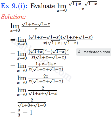 sndey-11-limits-solution-vsatq-Ex 9.(i)