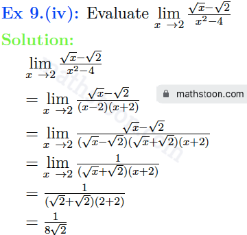 sndey-11-limits-solution-vsatq-Ex 9.(iv)