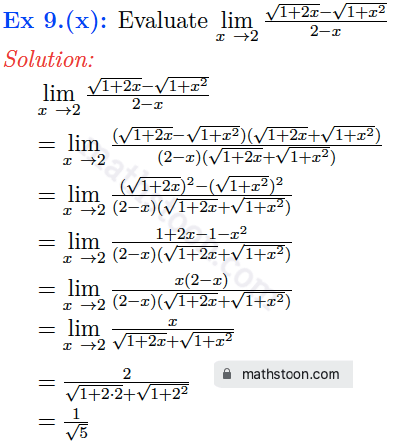 ndey-11-limits-solution-vsatq-Ex 9.(x)