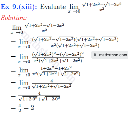 sndey-11-limits-solution-vsatq-Ex 9.(xiii)