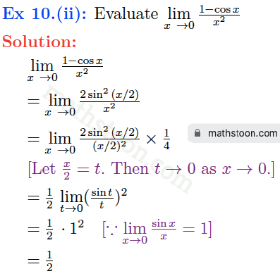 sn dey-11-limits-solution-satq-Question 10.(ii)