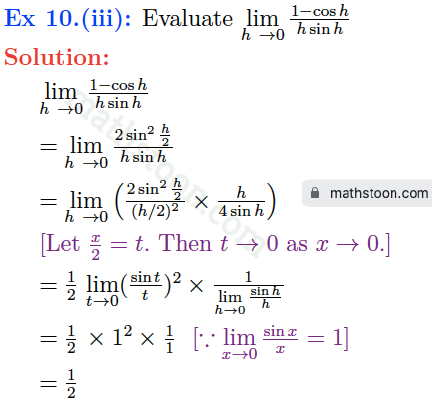 sn dey-11-limits-solution-satq-Question 10.(iii)