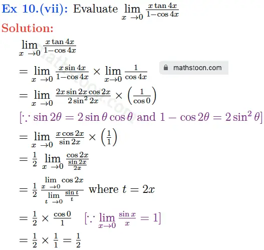 sn dey-11-limits-solution-satq-Question 10.(vii)