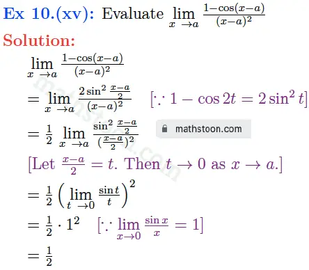 sn dey-11-limits-solution-satq-Question 10.(xv)
