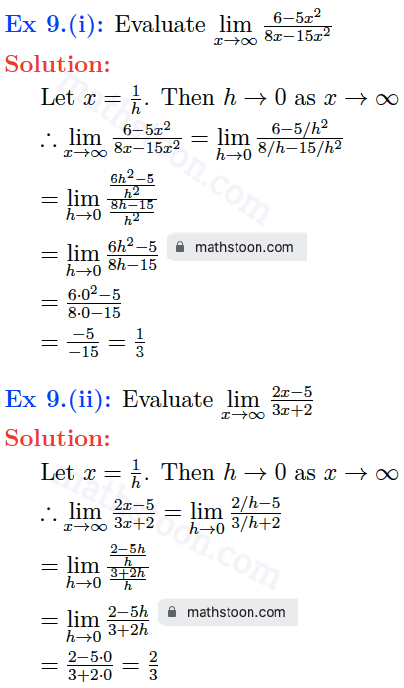 sndey-11-limits-solution-satq-Ex9. (i) (ii)