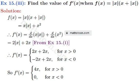 sn dey-11-differentiation-solution-vsatq-Ex 15.(iii)