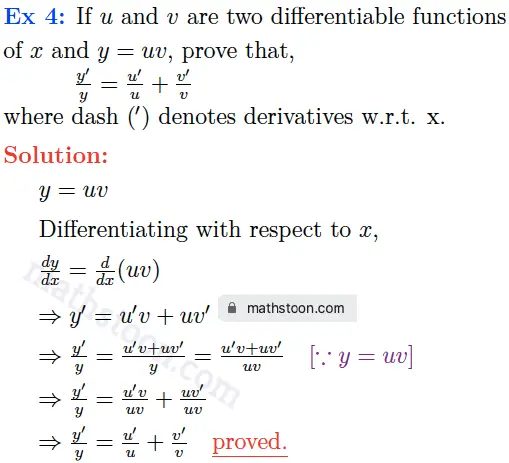 sn dey-11-differentiation-solution-vsatq-Ex 4