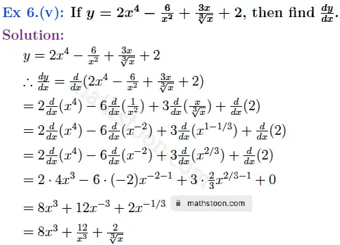 sn dey-11-differentiation-vsatq-Ex 6.(v)
