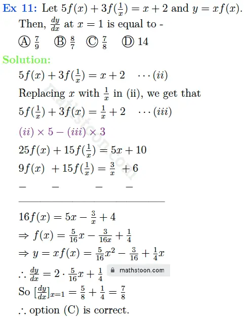 sn dey-11-differentiation-solution-mctq-question 11