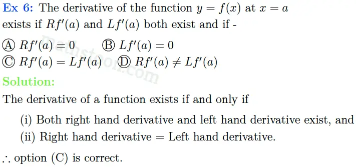 sn dey-11-differentiation-solution-mctq-question 6