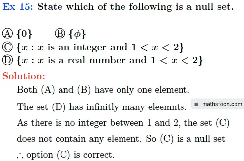 sn dey class 11 set theory mcq q15 solution