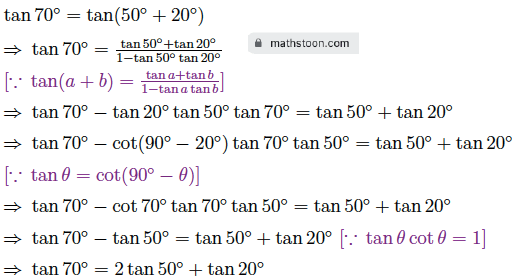 sn dey class 11 compound angles short q1.(iv) solution