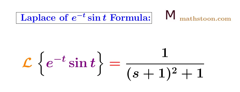 Laplace Transform of e^-t sint