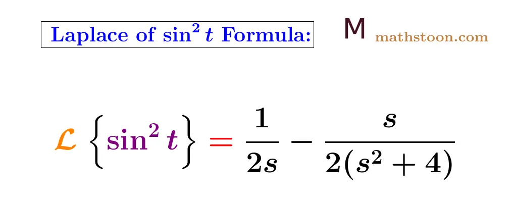 Laplace Transform of sin^2t