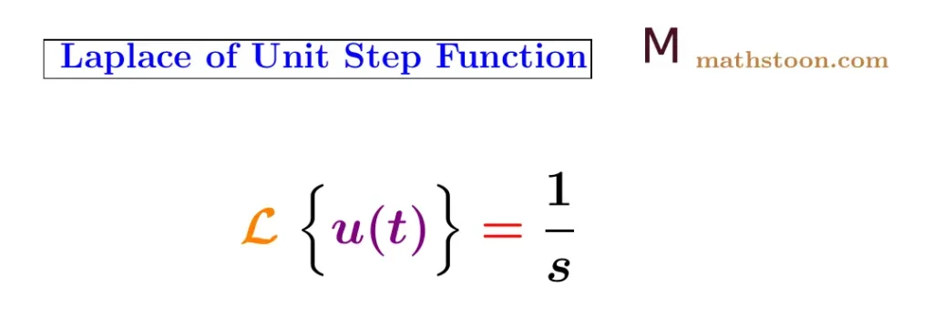 Laplace transform of unit step function